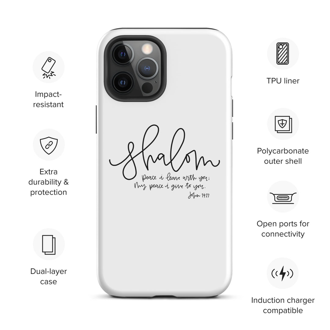 Christian Phone Case Shalom White for iPhone® iPhone® Phone Cases   