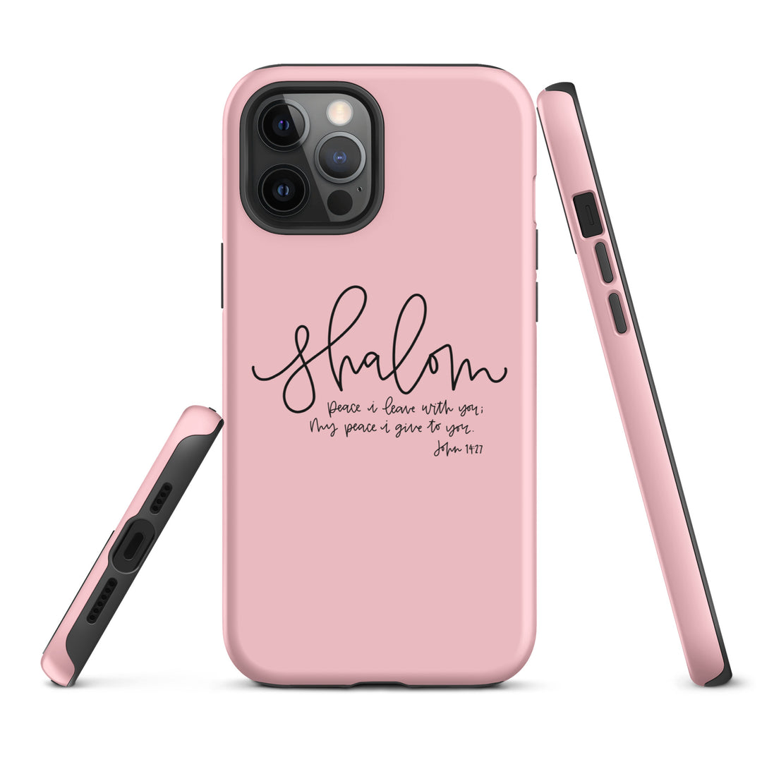 Christian Phone Case Shalom Pink for iPhone® iPhone® Phone Cases   