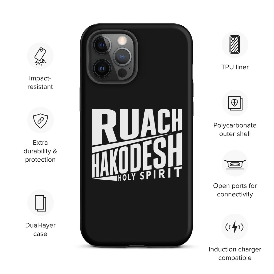 Christian Phone Case Ruach Hakodesh Holy Spirit Black for iPhone® iPhone® Phone Cases   