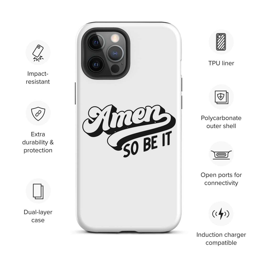 Christian Phone Case Amen So Be It White for iPhone® iPhone® Phone Cases   