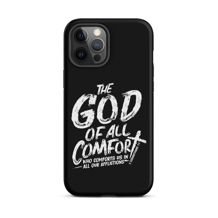 Christian Phone Case God of All Comfort Black for iPhone® iPhone® Phone Cases Matte iPhone 12 Pro Max 