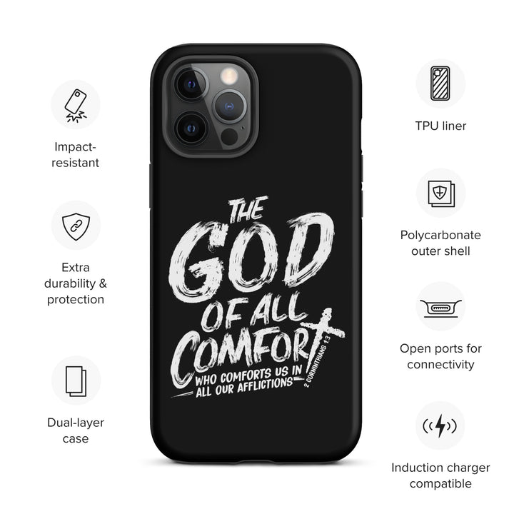 Christian Phone Case God of All Comfort Black for iPhone® iPhone® Phone Cases   