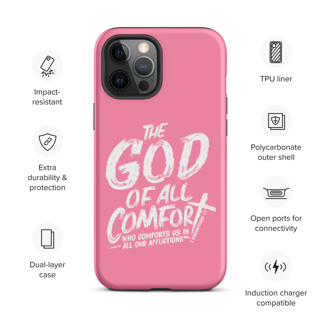 Christian Phone Case God of All Comfort Pink for iPhone® iPhone® Phone Cases   