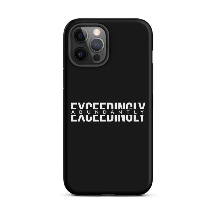 Christian Phone Case Exceedingly Abundantly Black for iPhone® iPhone® Phone Cases Matte iPhone 12 Pro Max 