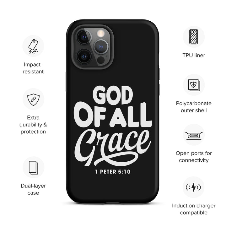 Christian Phone Case God of All Grace Black for iPhone® iPhone® Phone Cases   