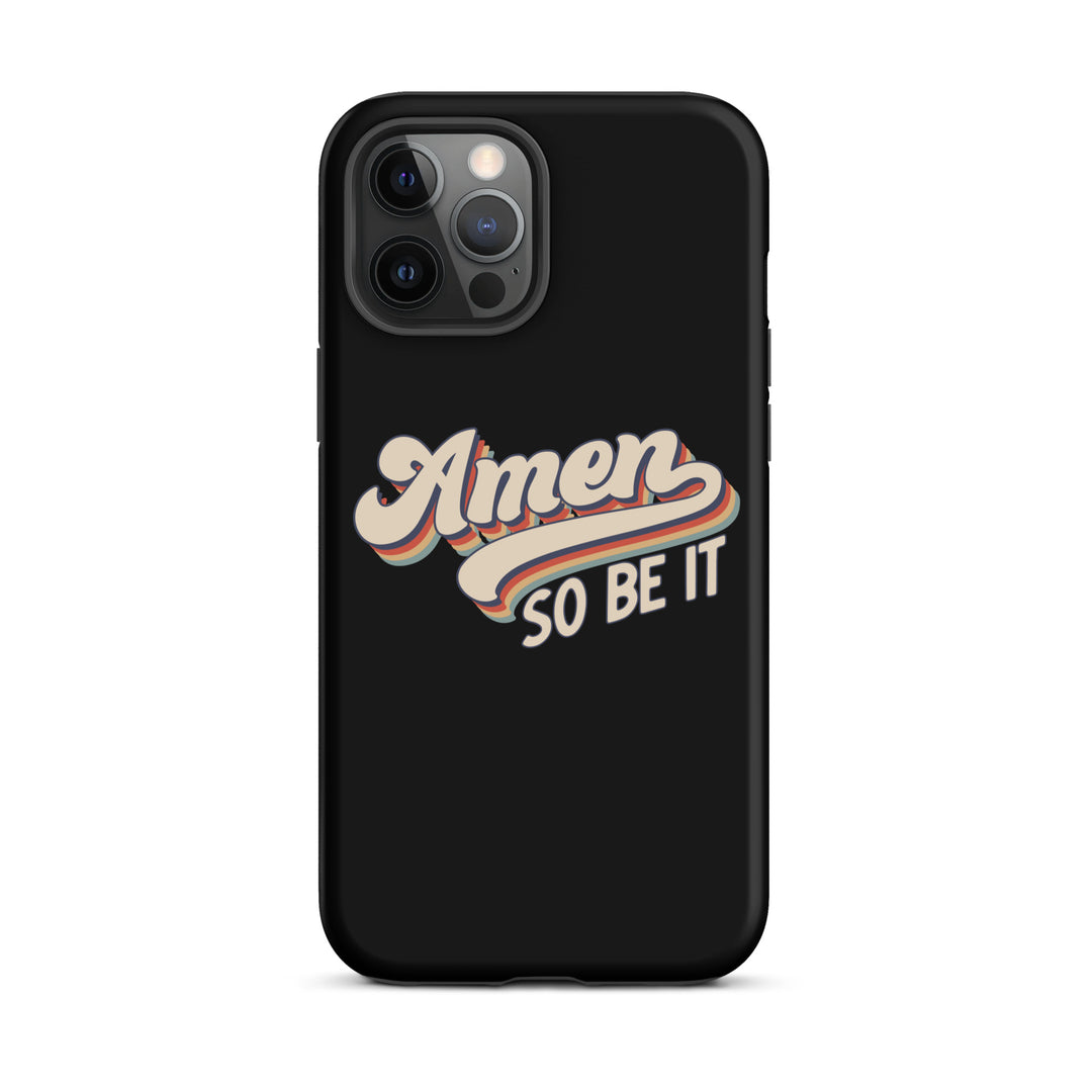 Christian Phone Case Amen So Be It Black for iPhone® iPhone® Phone Cases Matte iPhone 12 Pro Max 