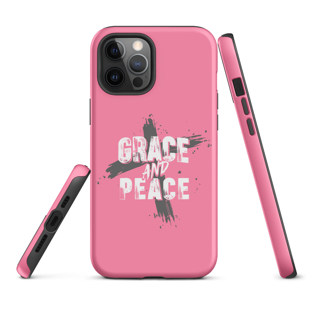 Christian Phone Case Grace and Peace Cross Pink for iPhone® iPhone® Phone Cases   