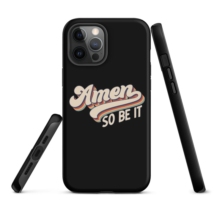 Christian Phone Case Amen So Be It Black for iPhone® iPhone® Phone Cases   