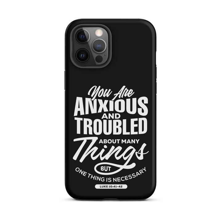 Christian Phone Case Anxious And Troubled Black for iPhone® iPhone® Phone Cases Matte iPhone 12 Pro Max 