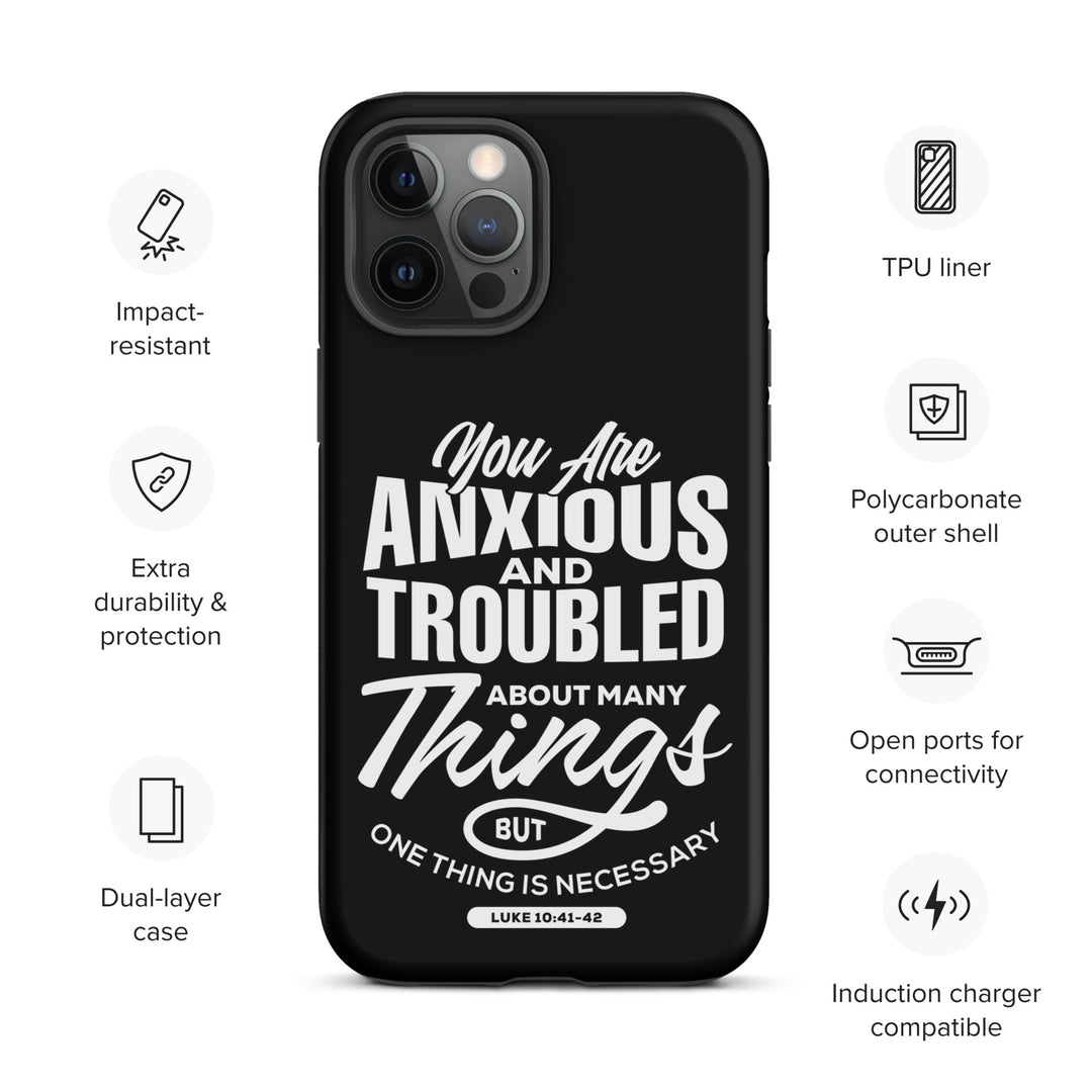 Christian Phone Case Anxious And Troubled Black for iPhone® iPhone® Phone Cases   