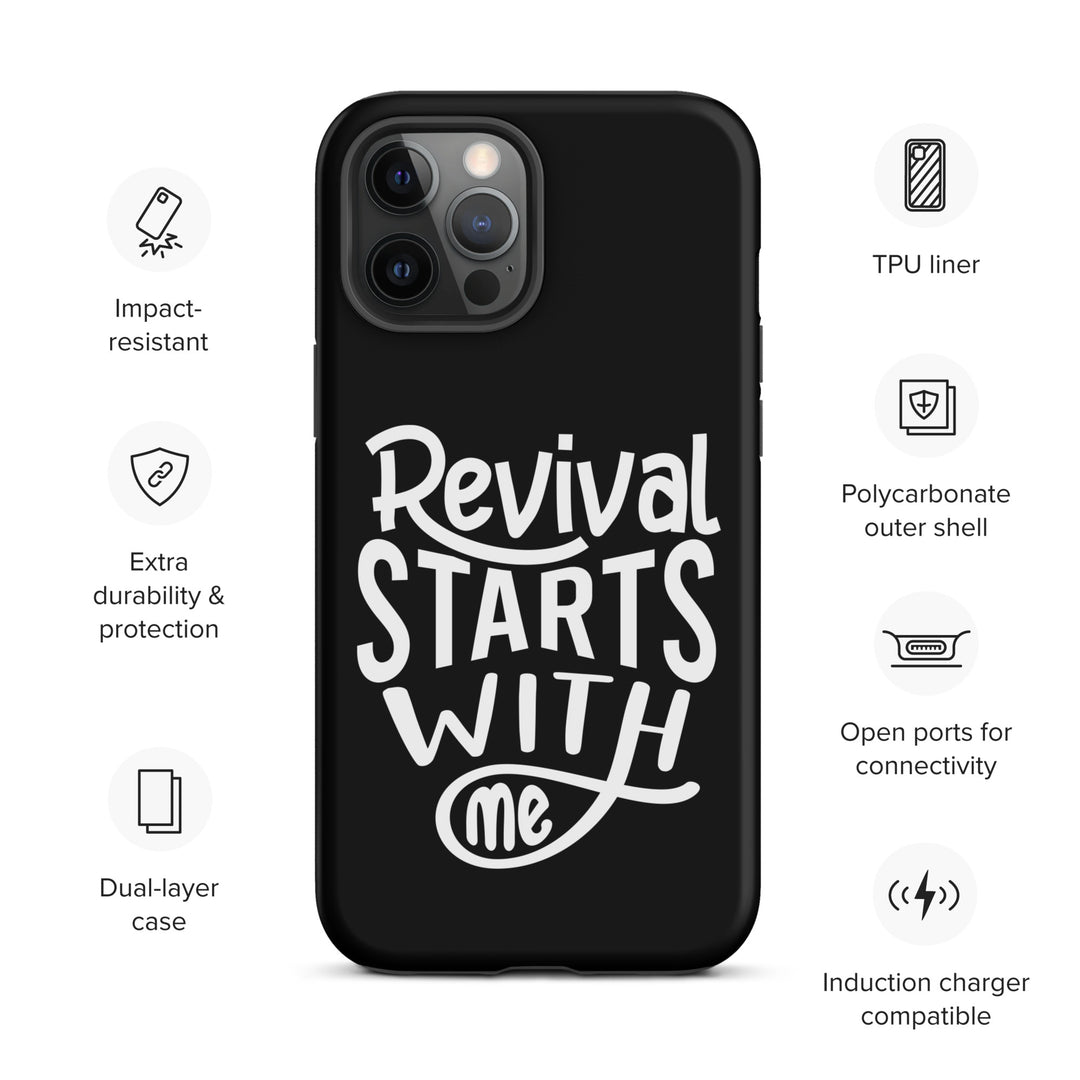 Christian Phone Case Revival Starts With Me Black for iPhone® iPhone® Phone Cases   