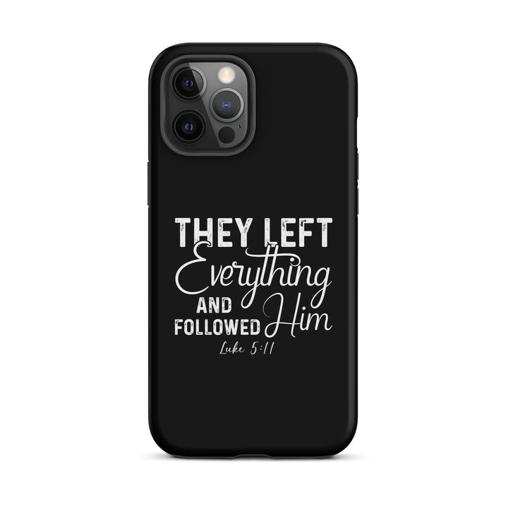 Christian Phone Case Left Everything Black for iPhone® iPhone® Phone Cases Matte iPhone 12 Pro Max 