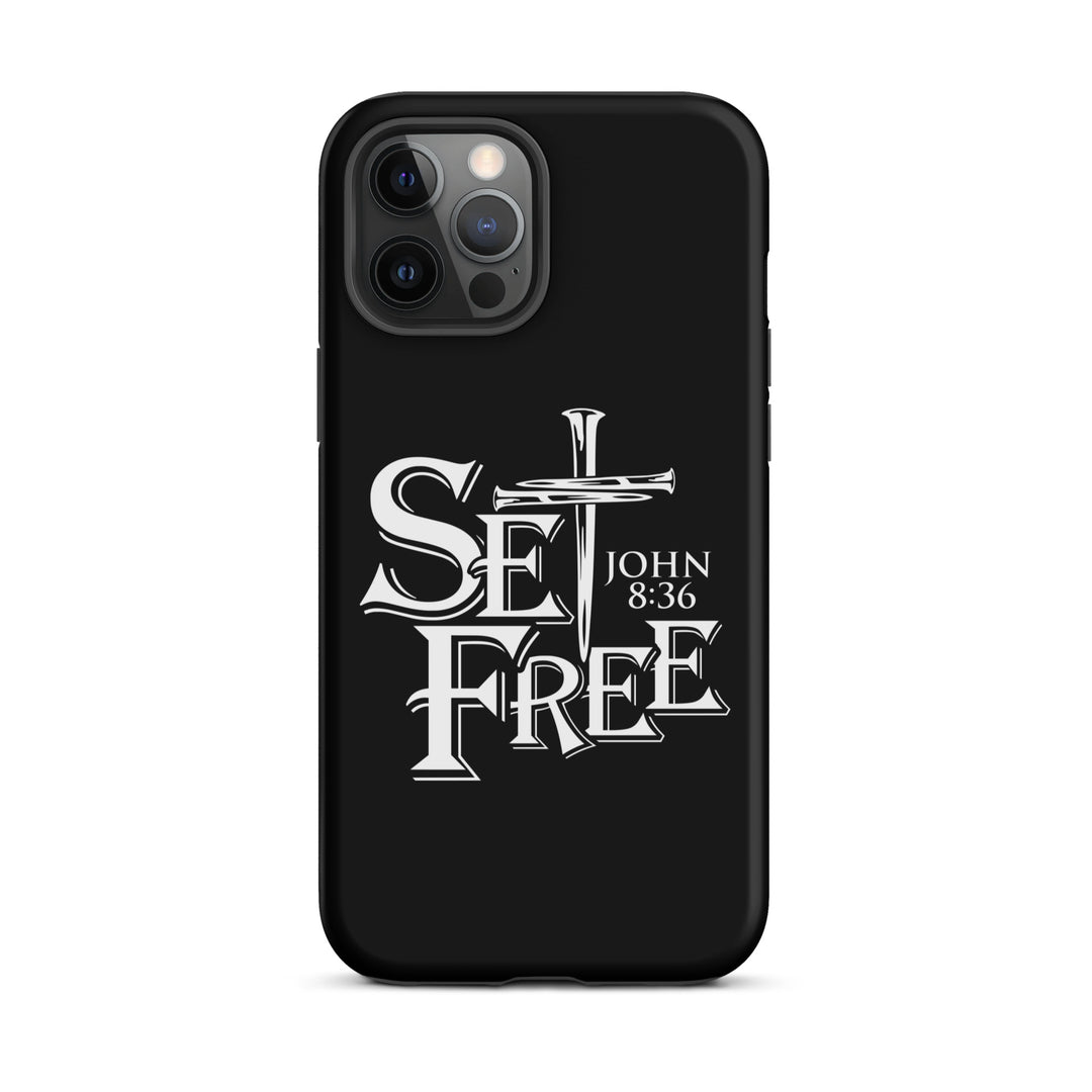 Christian Phone Case Set Free Black for iPhone® iPhone® Phone Cases Matte iPhone 12 Pro Max 