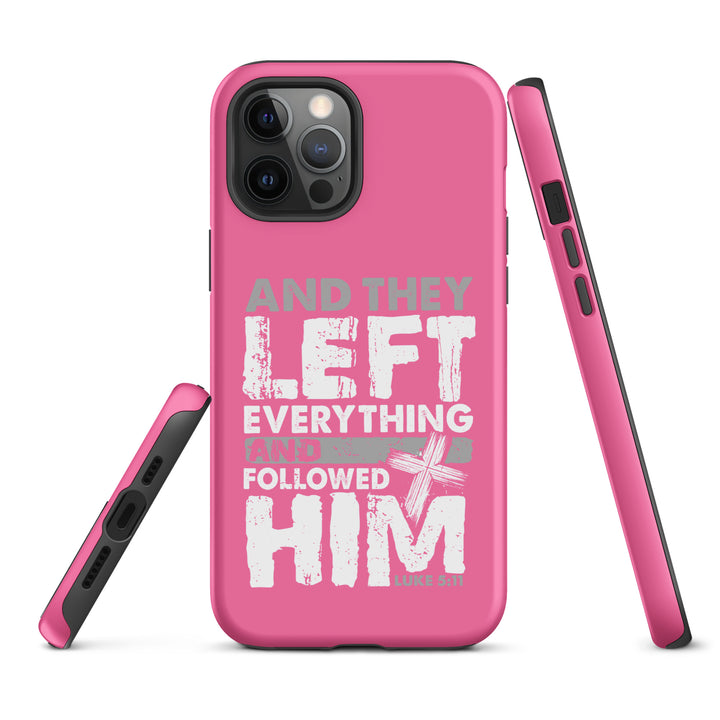 Christian Phone Case Left Everything Cross Pink for iPhone® iPhone® Phone Cases   