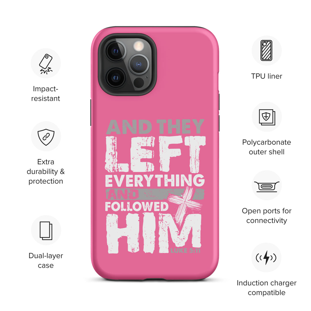 Christian Phone Case Left Everything Cross Pink for iPhone® iPhone® Phone Cases   