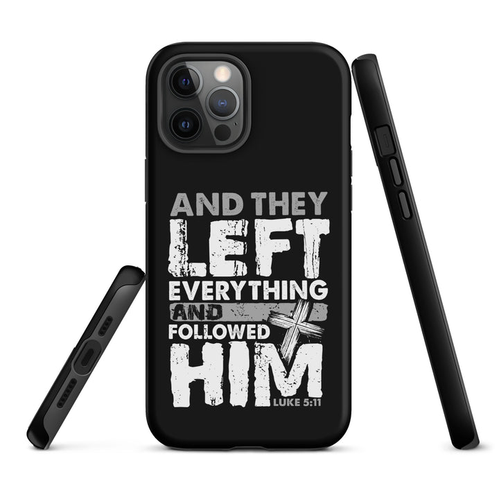 Christian Phone Case Left Everything Cross Black for iPhone® iPhone® Phone Cases   