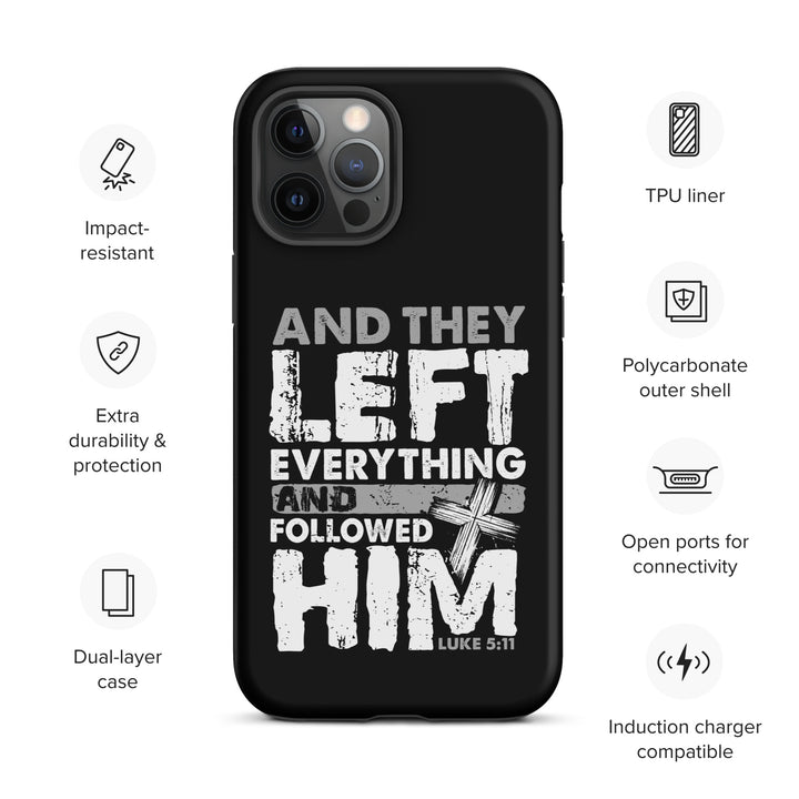 Christian Phone Case Left Everything Cross Black for iPhone® iPhone® Phone Cases   