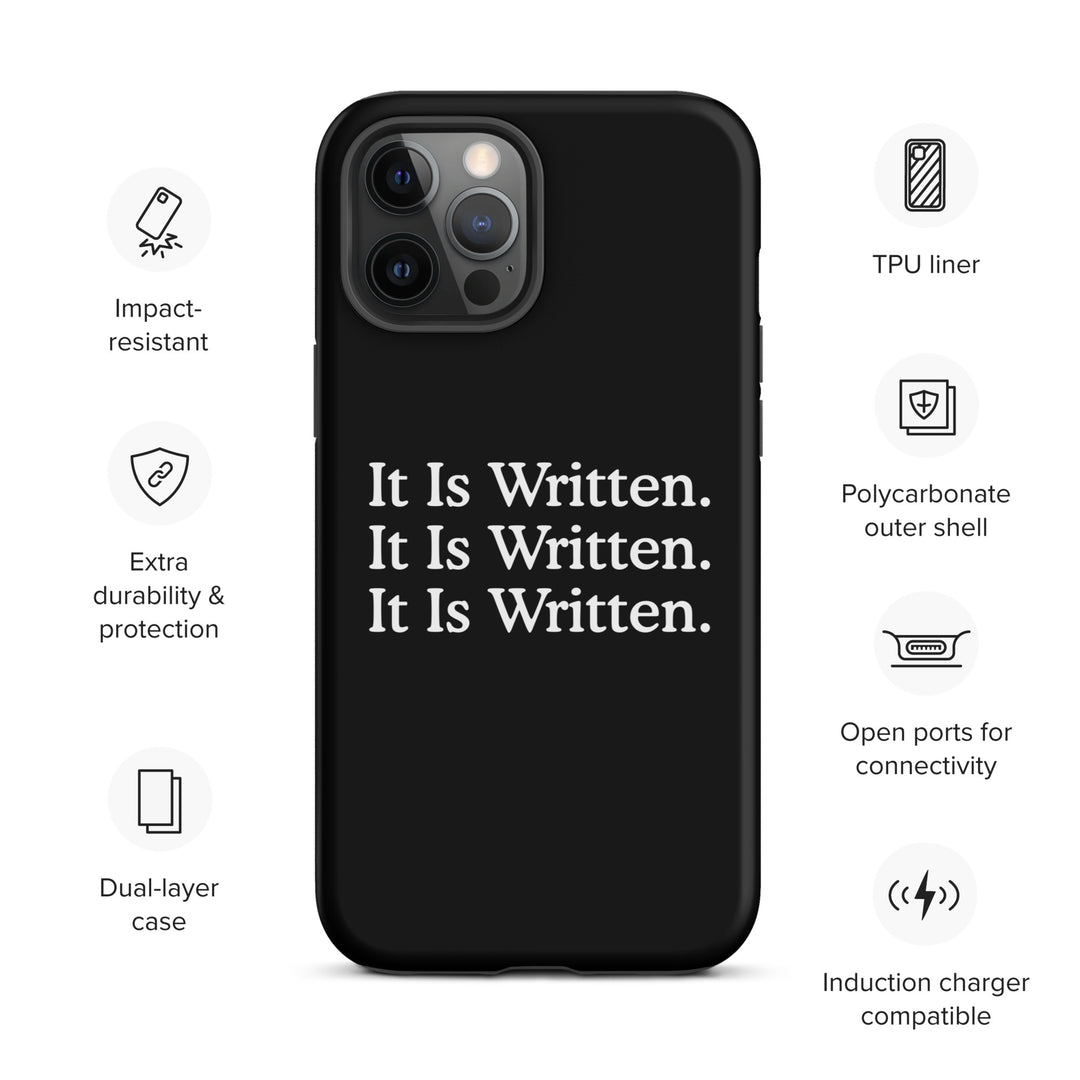 Christian Phone Case It Is Written Black for iPhone® iPhone® Phone Cases   