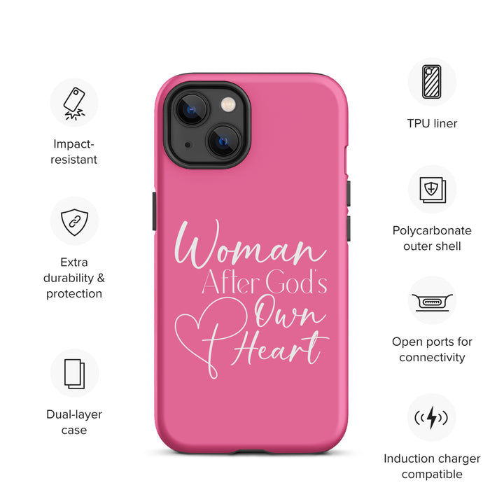 Christian Phone Case Woman After God's Heart Pink for iPhone® iPhone® Phone Cases   