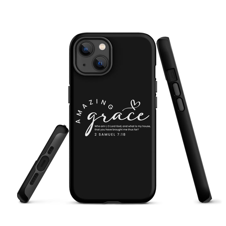 Christian Phone Case Amazing Grace Heart Black for iPhone® iPhone® Phone Cases   