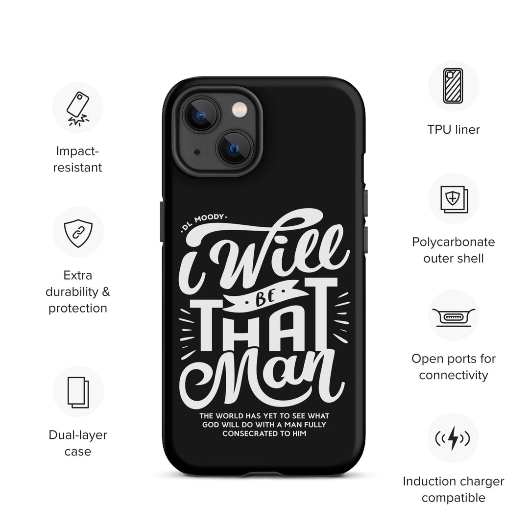 Christian Phone Case I Will Be That Man Black for iPhone® iPhone® Phone Cases   