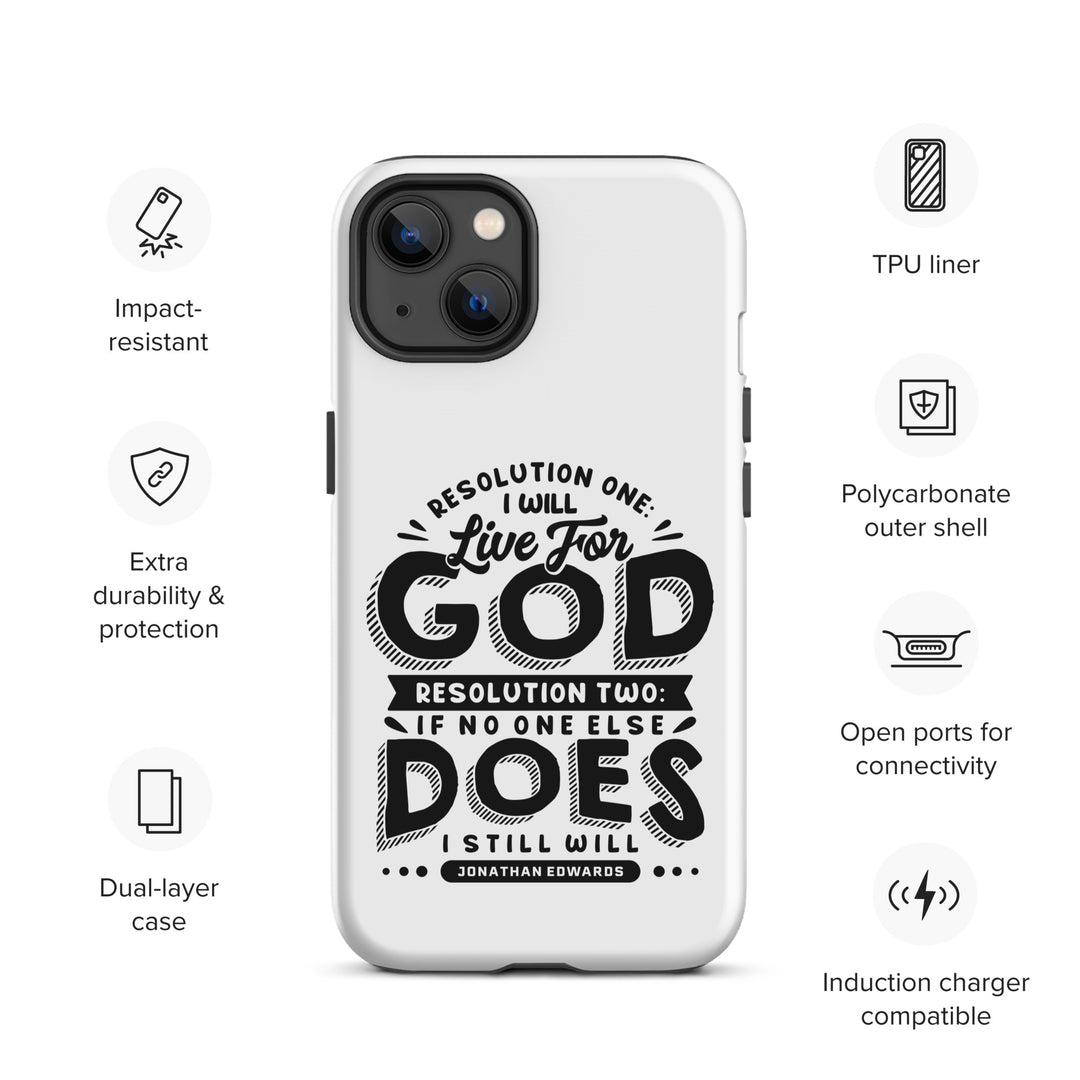 Christian Phone Case Live For God White for iPhone® iPhone® Phone Cases   