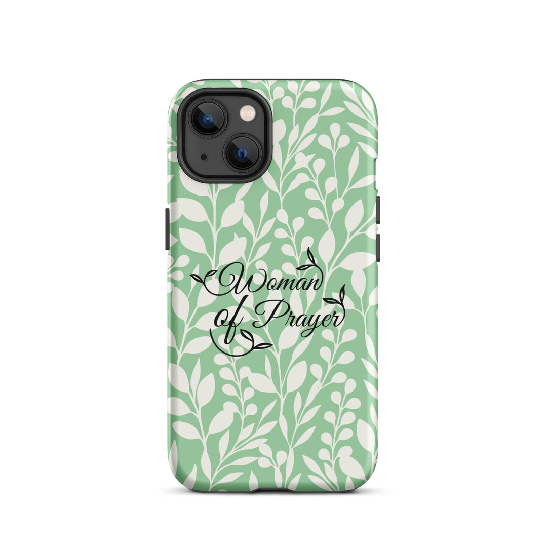 Christian Phone Case Woman of Prayer Green for iPhone® iPhone® Phone Cases Matte iPhone 13 