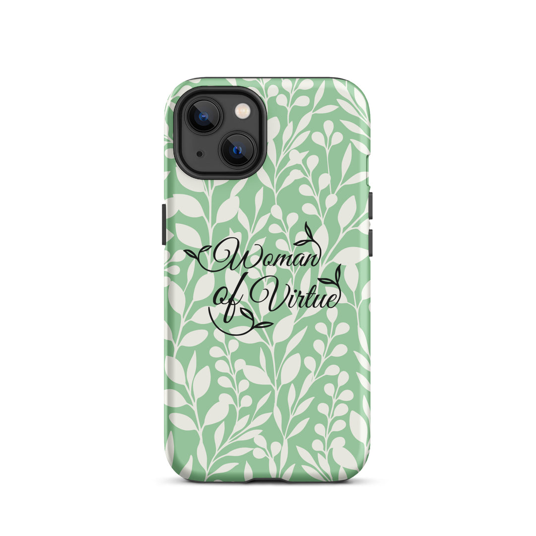 Christian Phone Case Woman of Virtue Green for iPhone® iPhone® Phone Cases Matte iPhone 13 