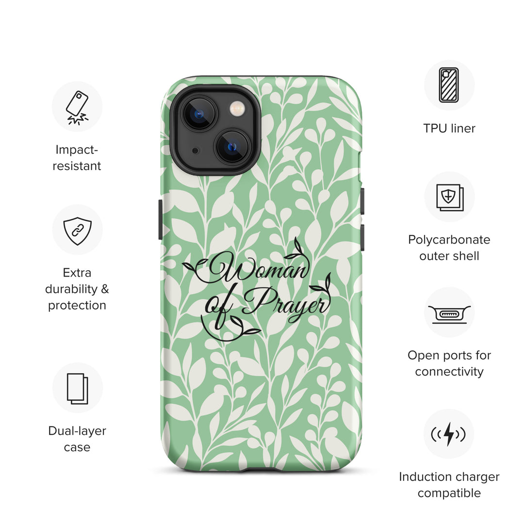 Christian Phone Case Woman of Prayer Green for iPhone® iPhone® Phone Cases   