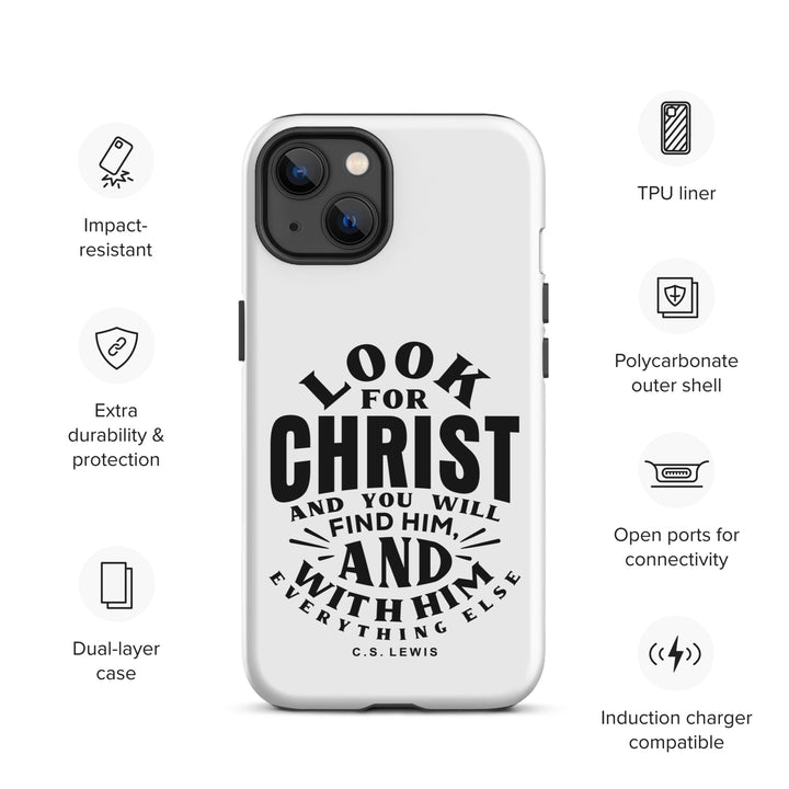 Christian Phone Case Look For Christ White for iPhone® iPhone® Phone Cases   