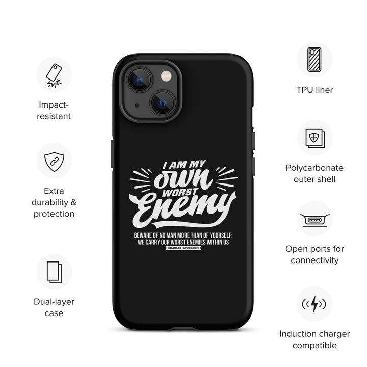 Christian Phone Case Worst Enemy Black for iPhone® iPhone® Phone Cases   