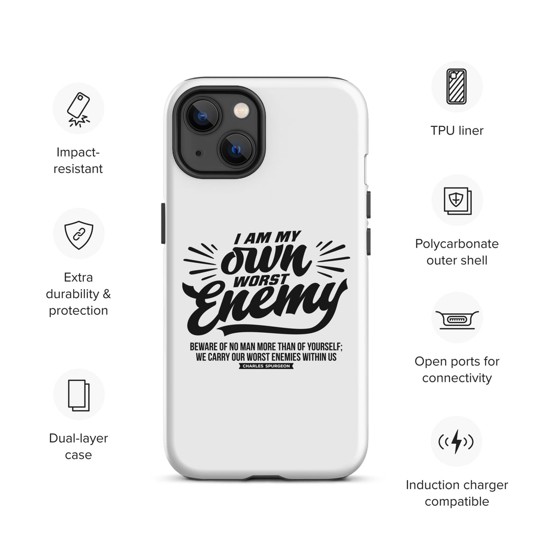 Christian Phone Case Worst Enemy White for iPhone® iPhone® Phone Cases   