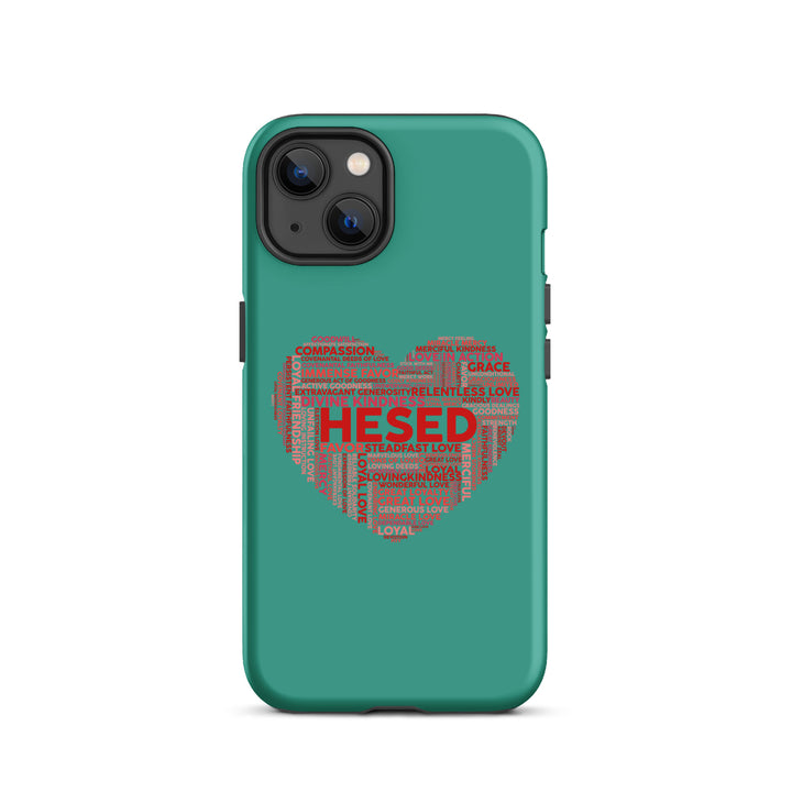 Christian Phone Case Hesed Heart Teal for iPhone® iPhone® Phone Cases Matte iPhone 13 