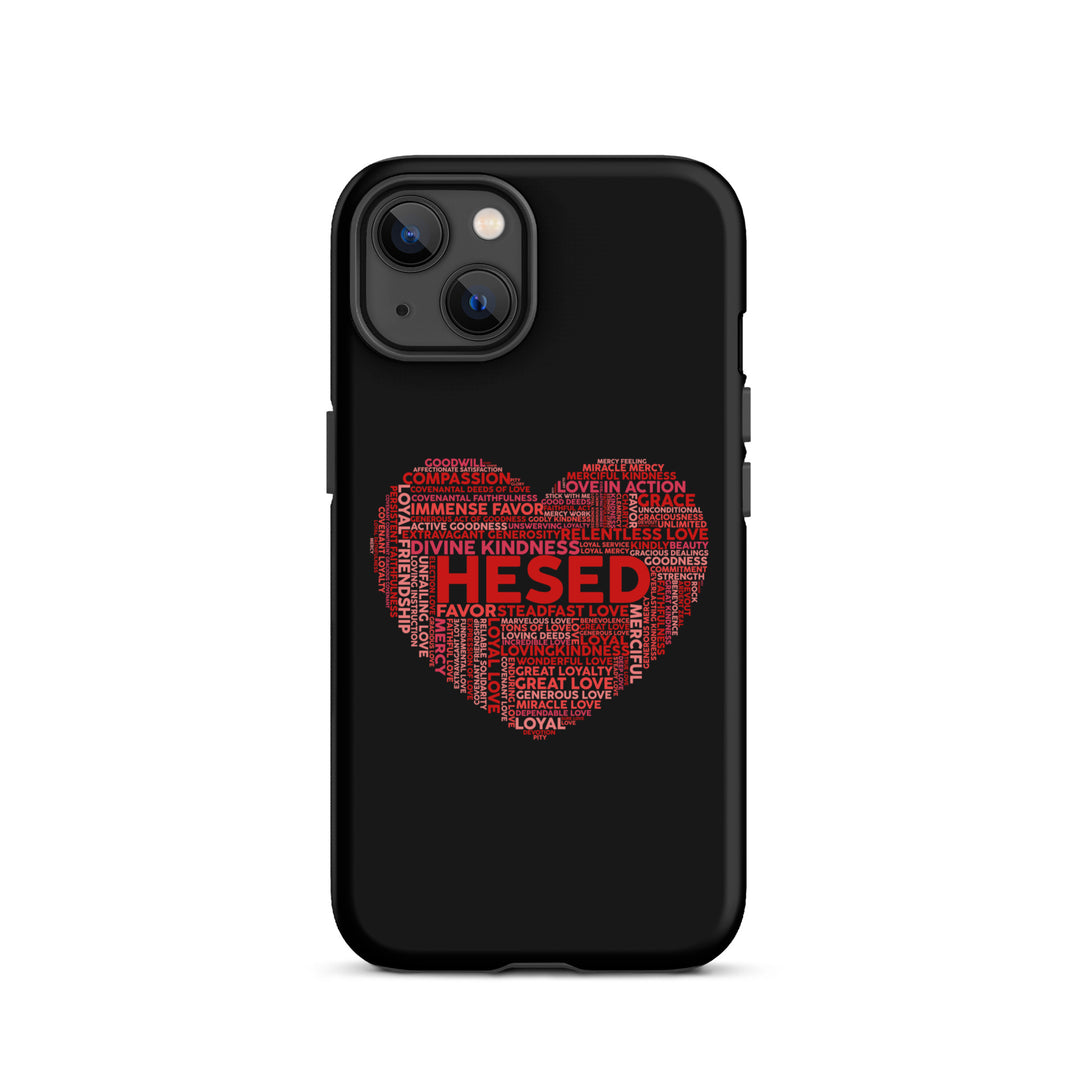 Christian Phone Case Hesed Heart Black for iPhone® iPhone® Phone Cases Matte iPhone 13 