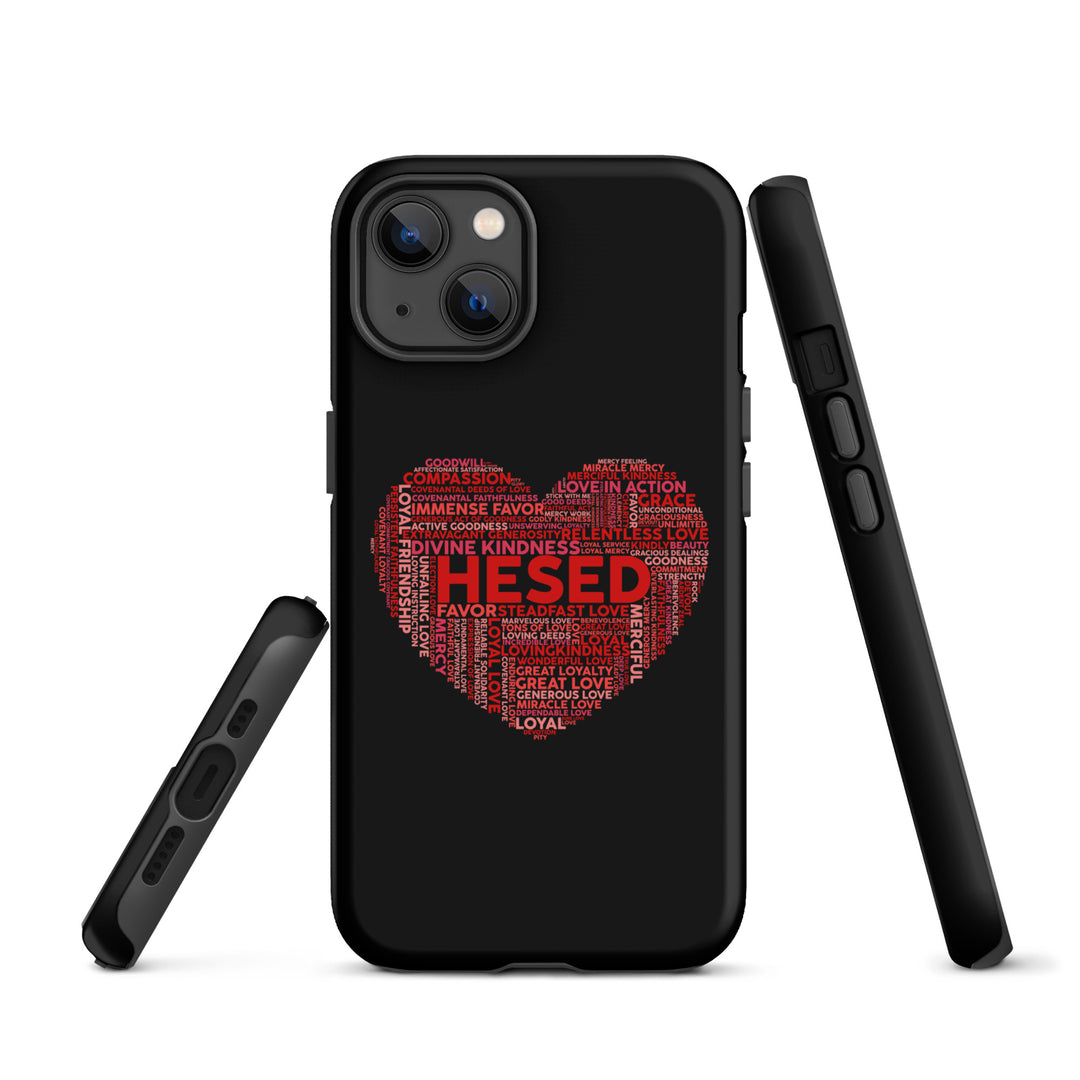 Christian Phone Case Hesed Heart Black for iPhone® iPhone® Phone Cases   