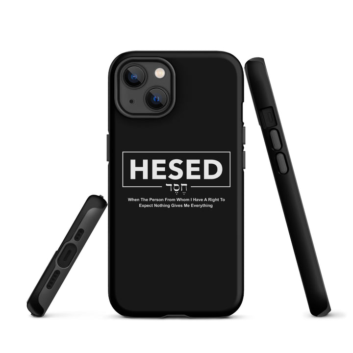 Christian Phone Case Hesed Everything Black for iPhone® iPhone® Phone Cases   