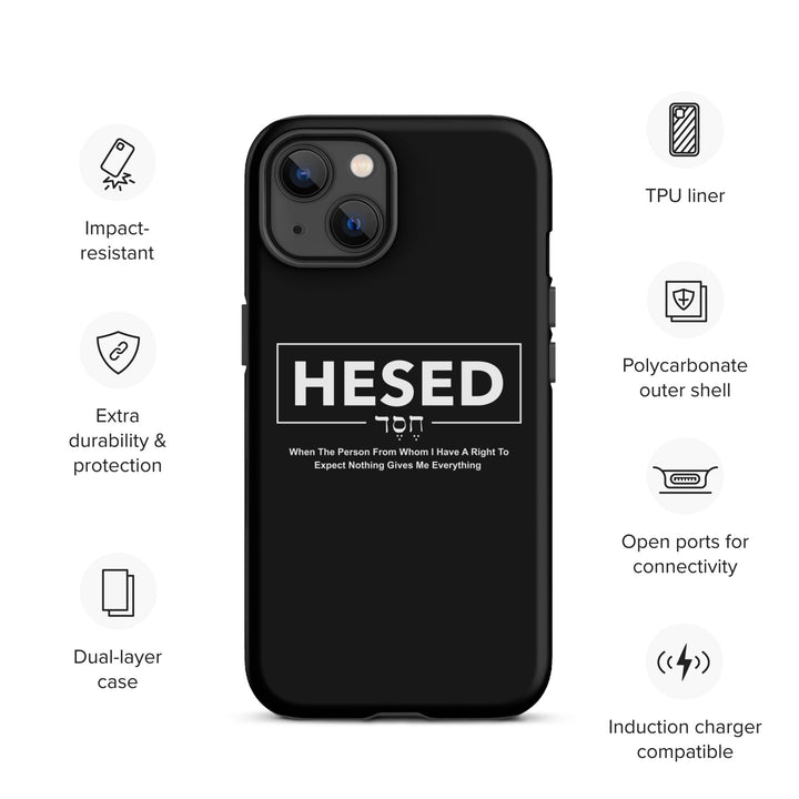 Christian Phone Case Hesed Everything Black for iPhone® iPhone® Phone Cases   