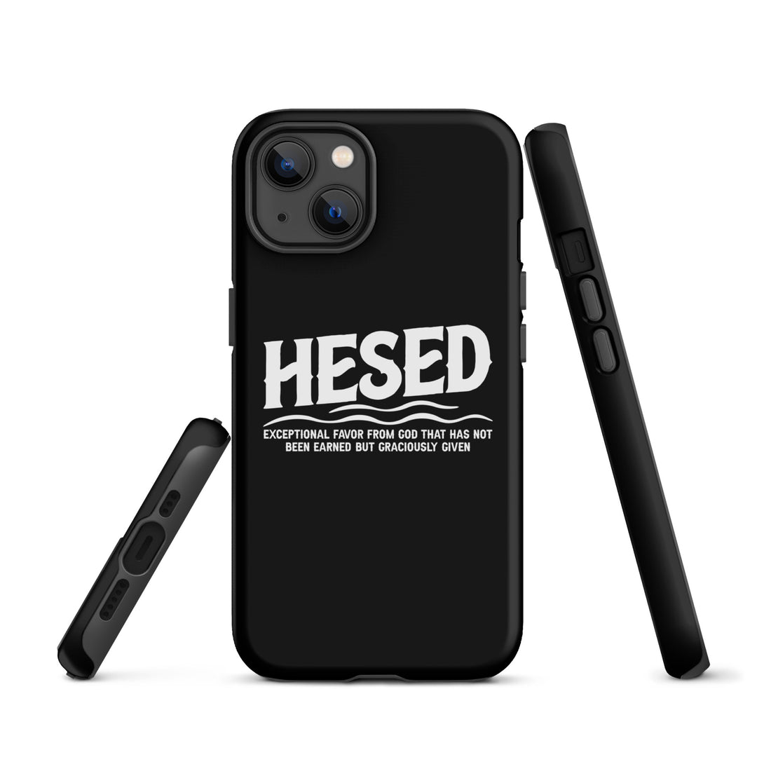 Christian Phone Case Hesed Exceptional Favor Black for iPhone® iPhone® Phone Cases   