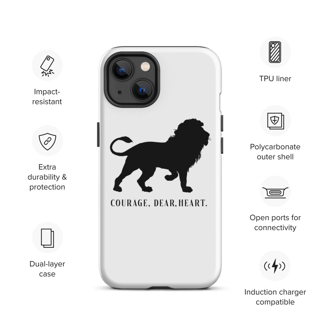 Christian Phone Case Courage Dear Heart White for iPhone® iPhone® Phone Cases   