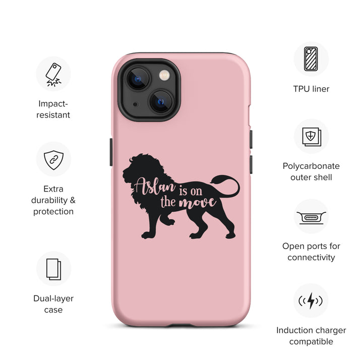 Christian Phone Case Aslan Is On Move Pink for iPhone® iPhone® Phone Cases   