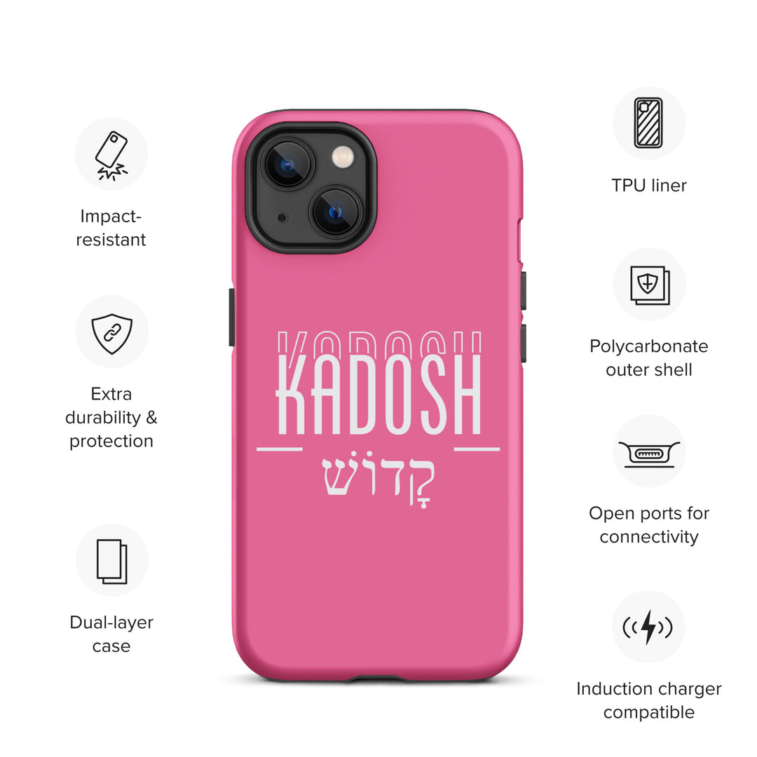 Christian Phone Case Kadosh Hebrew Pink for iPhone® iPhone® Phone Cases   