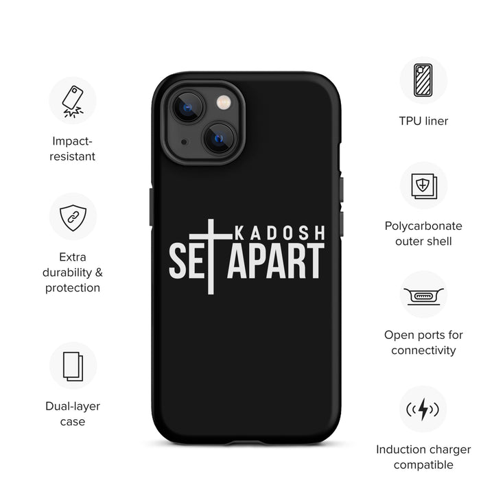 Christian Phone Case Set Apart Hebrew Black for iPhone® iPhone® Phone Cases   