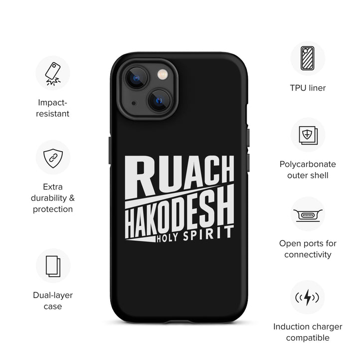 Christian Phone Case Ruach Hakodesh Holy Spirit Black for iPhone® iPhone® Phone Cases   