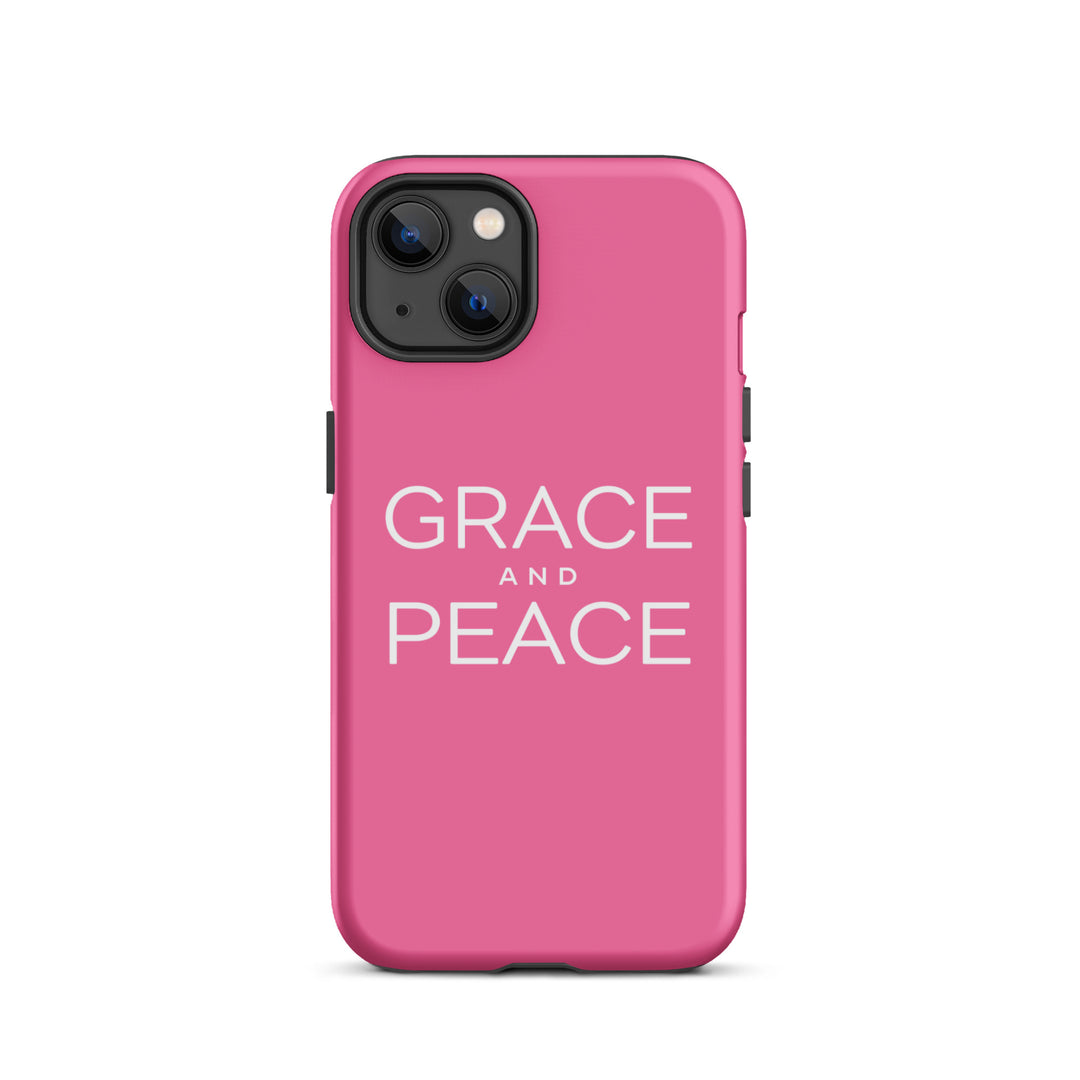 Christian Phone Case Grace and Peace Pink for iPhone® iPhone® Phone Cases Matte iPhone 13 