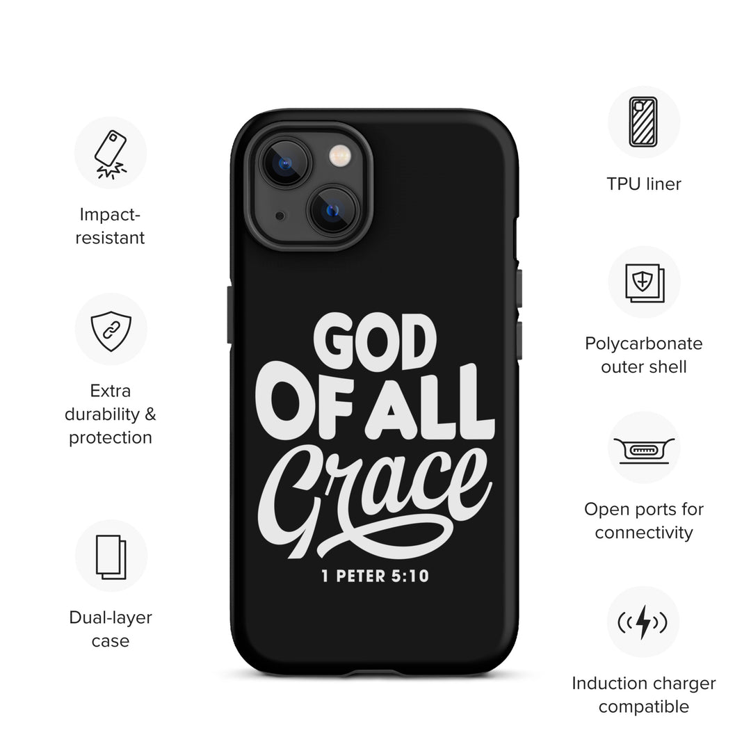 Christian Phone Case God of All Grace Black for iPhone® iPhone® Phone Cases   