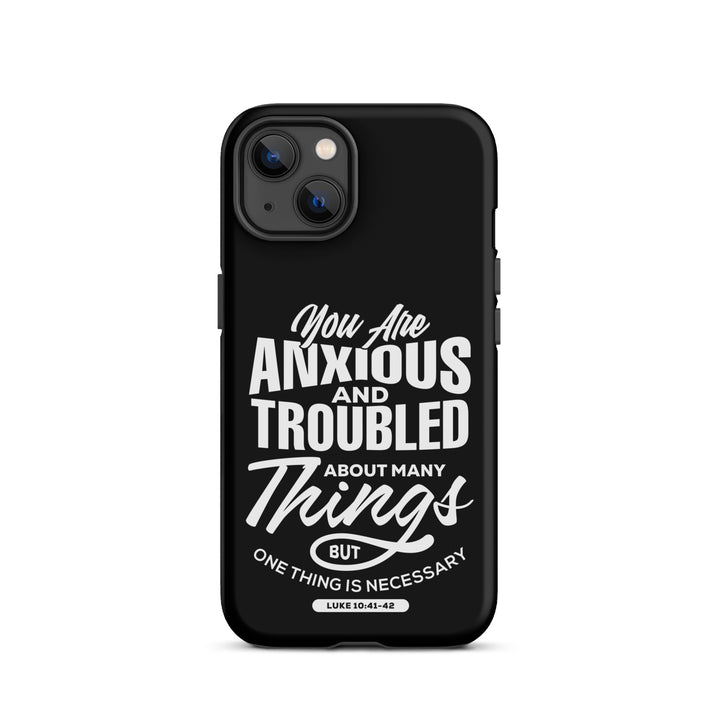 Christian Phone Case Anxious And Troubled Black for iPhone® iPhone® Phone Cases Matte iPhone 13 