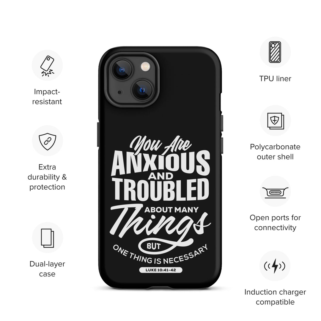 Christian Phone Case Anxious And Troubled Black for iPhone® iPhone® Phone Cases   