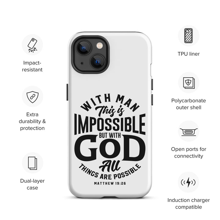 Christian Phone Case All Things Possible White for iPhone® iPhone® Phone Cases   