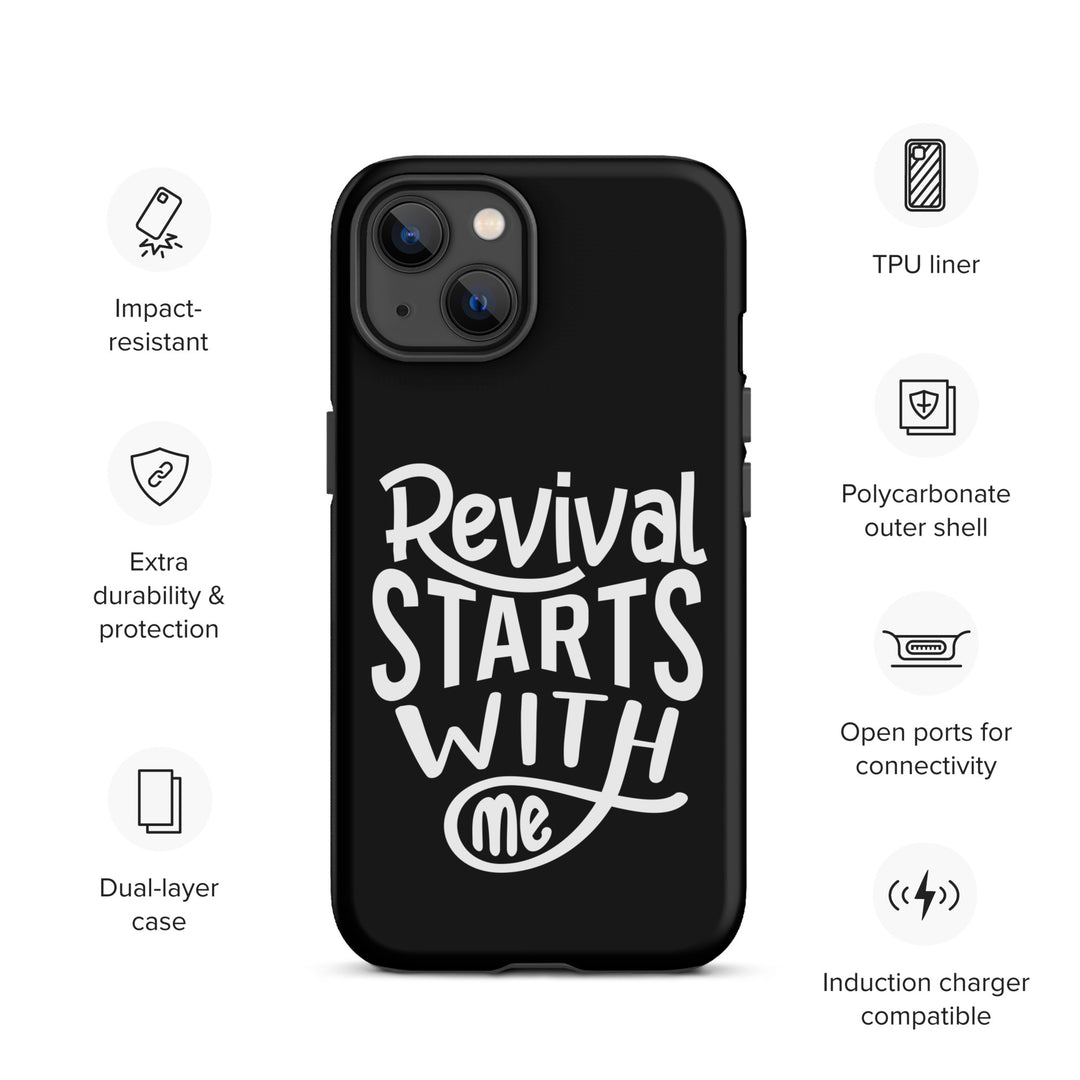 Christian Phone Case Revival Starts With Me Black for iPhone® iPhone® Phone Cases   