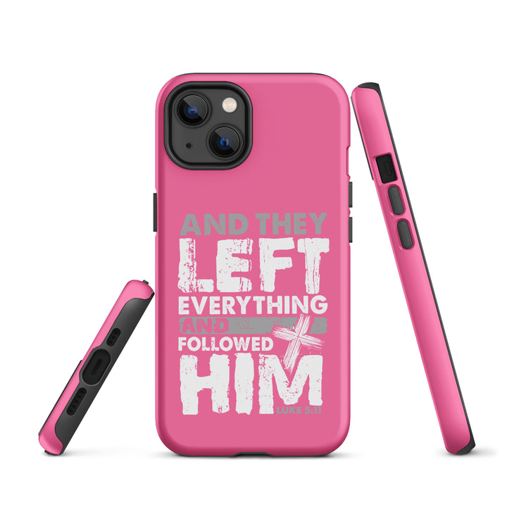 Christian Phone Case Left Everything Cross Pink for iPhone® iPhone® Phone Cases   